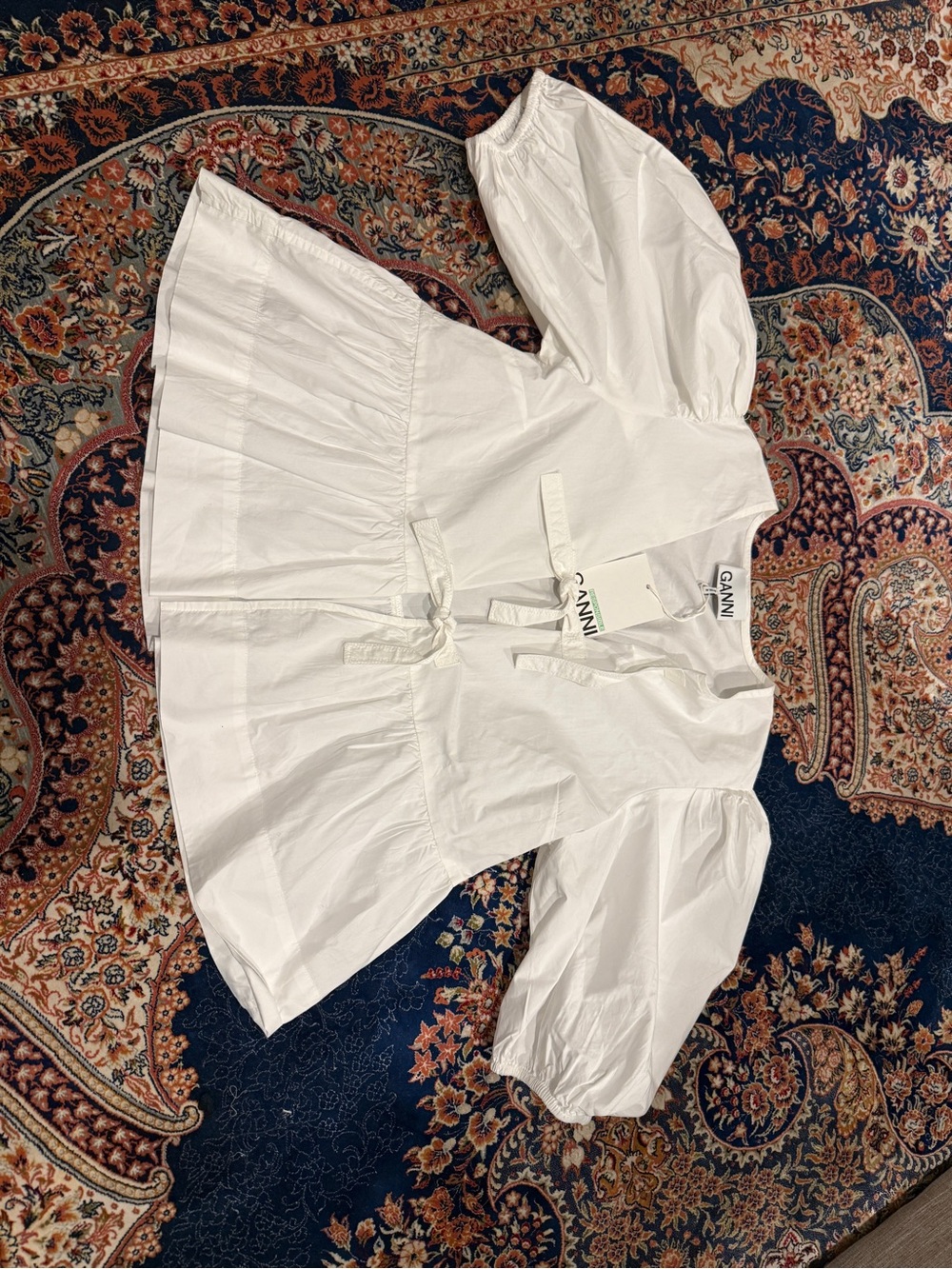 White GANNI top